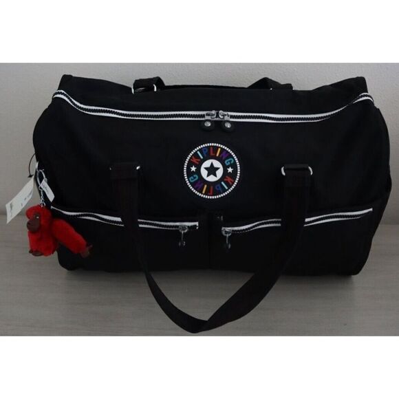 Kipling KI9025 Unisex L Black/White/Rainbow Itska N2 Weekender Duffle Bag $169+ - Picture 5 of 16